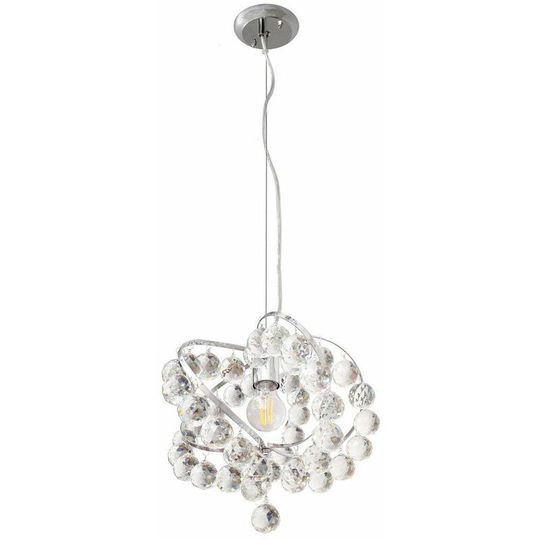 Helam Lighting - Helam Violeta Pendant Ceiling Light Chrome 26cm