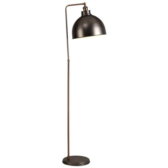Adjustable Floor Lamp, 1 x E27, Antique Silver, Copper, White - Luminosa Lighting
