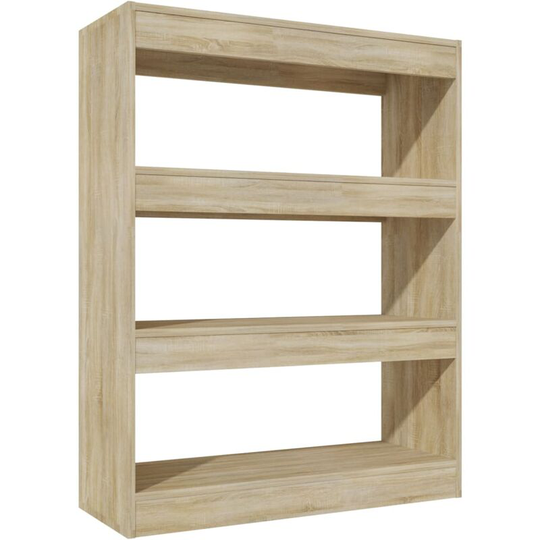 Book Cabinet/Room Divider Sonoma Oak 80x30x103 cm Engineered wood Vidaxl Brown