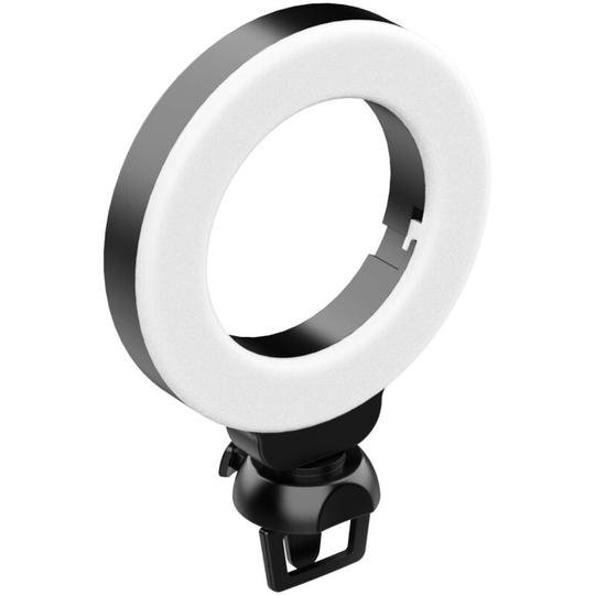 Asupermall - Mini 4 Inch led Ring Light Clip-on Laptop Video Conference Lighting 3 Lighting Modes 3200K-6500K Dimmable usb Powered for Live Streaming