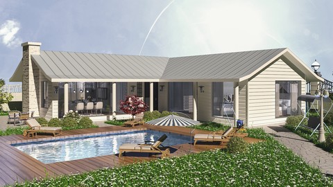 3D's Max- Vray Villa D mekan modelleme