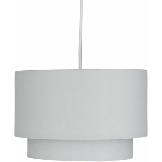 Light Grey 2 Tier Ceiling Light Shade - Light grey cotton
