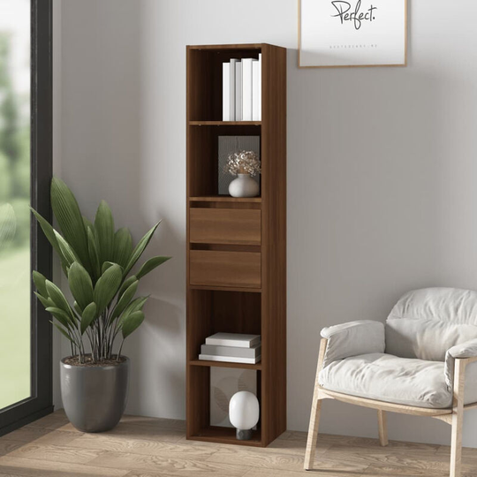 Asupermall - Book Cabinet Brown Oak 36x30x171 cm Engineered Wood
