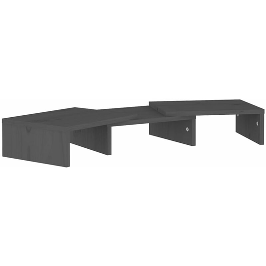 Monitor Stand Grey 60x24x10.5 cm Solid Wood Pine Vidaxl Grey