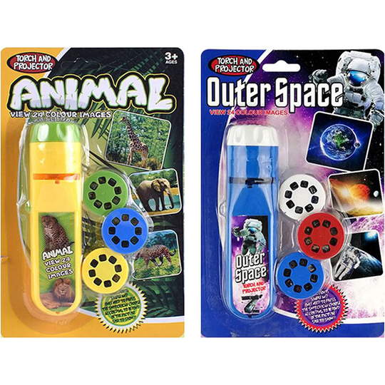 Aougo - Flashlight Projector for Kids, 2 Sets of Projectors, Projection Lamp, Educational Learning, Night Light for Kids, Infants and Toddlers