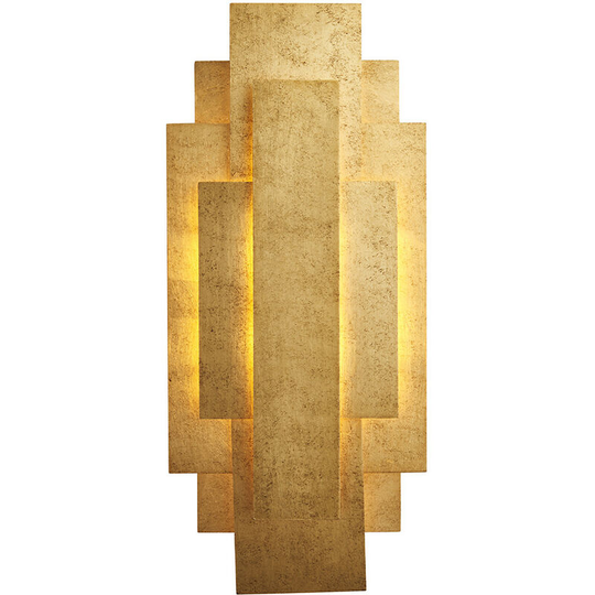 Merano Lighting - Merano Fori 2 Light Wall Lamp Antique Gold Leaf
