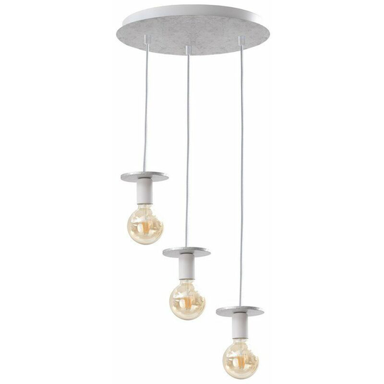 Keter Saturn Cluster Pendant Ceiling Light Silver, 30cm, 3x E27
