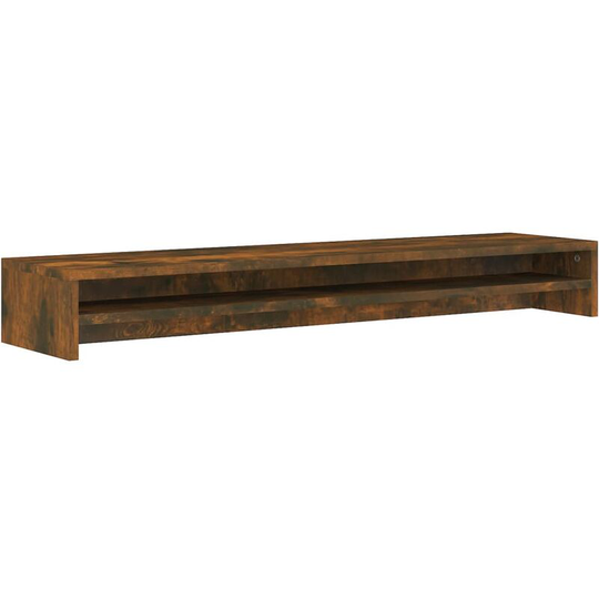 Monitor Stand Smoked Oak 100x24x13 cm Engineered Wood Vidaxl Brown