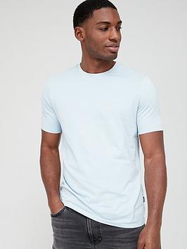 BOSS Thompson 01 Small Logo T-shirt - Light Blue, Light Blue, Size S, Men