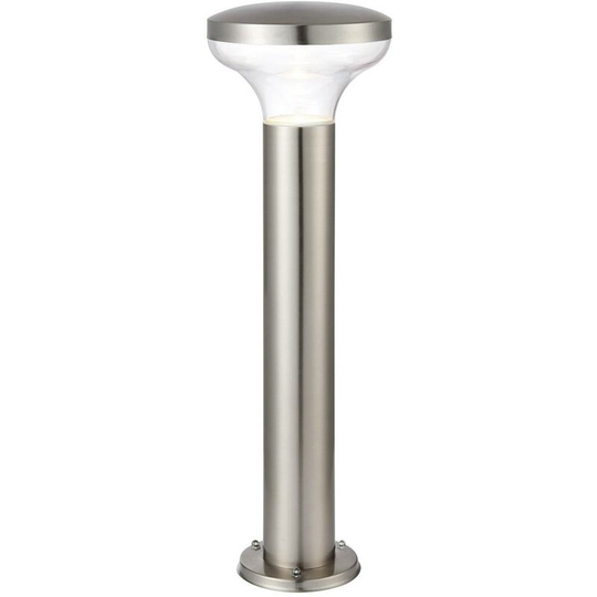 Endon Collection Lighting - Endon Roko - Outdoor Bollard Light Clear Polycarbonate, Marine Grade Brushed Stainless Steel IP44, GU10