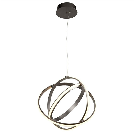 Searchlight Lighting - Searchlight Magic - Integrated led 1 Spherical Ceiling Pendant Brushed Satin Nickel, White