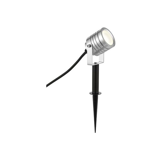 Saxby Lighting - Saxby Luminatra - Integrated led 1 Light Outdoor Spike Light Silver Anodised, Frosted IP65