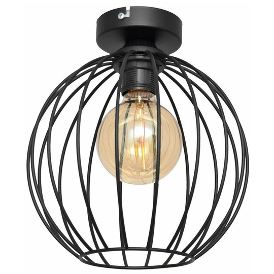 Helam Mercure Semi Flush Light Black 24cm