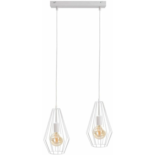 Keter Lex Bar Pendant Ceiling Light White, 50cm, 2x E27