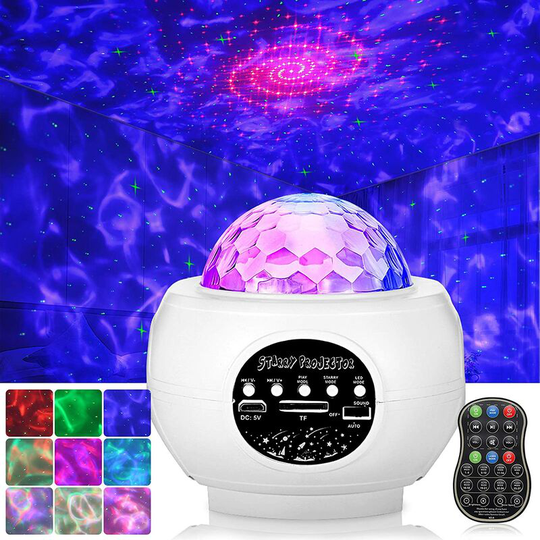 Denuotop - Starry Sky Projector for Adults Galaxy Projector led Night Light 27 Modes Galaxy Light with Bluetooth Speaker Remote Control Timer for