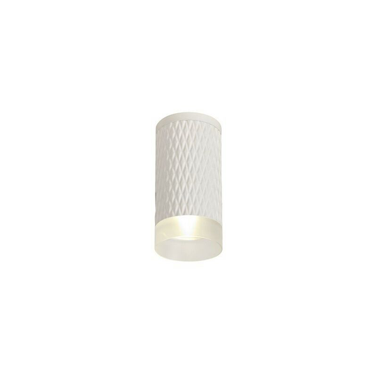 Luminosa Lighting - 1 Light 11cm Surface Mounted Ceiling GU10, Sand White, Acrylic Ring