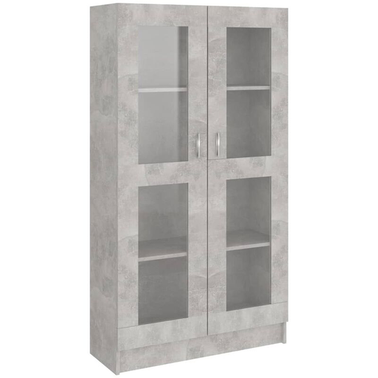 Vidaxl - Vitrine Cabinet Concrete Grey 82.5x30.5x150 cm Engineered Wood Grey