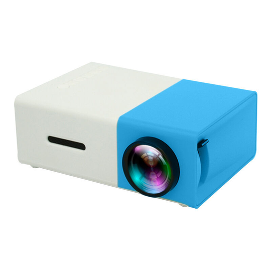 Portable Mini Projector, Home Camping Projector, 1080P Entertainment led Projector, Smartphone/PS4 Compatible, Kids Gift (Blue White)