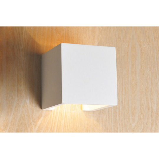 Integral Indoor Decorative Paintable Plaster Kozani Wall Light IP20 For 1 x G9 Max 40W White