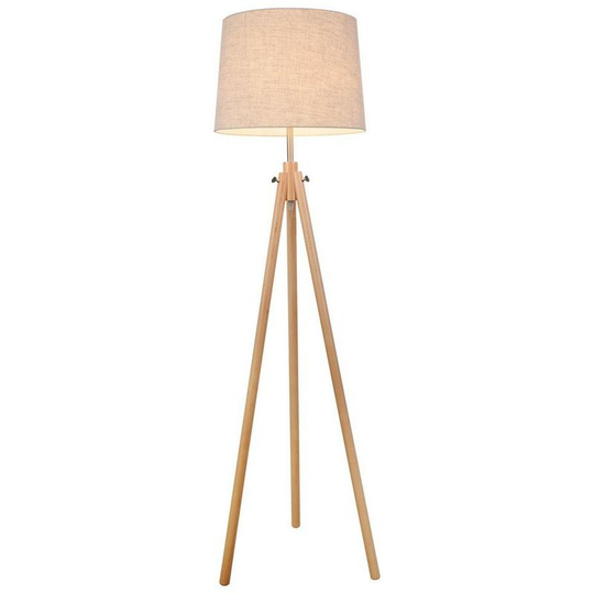 Maytoni Lighting - Calvin Tripod Floor Lamp Brown, 1 Light, E27