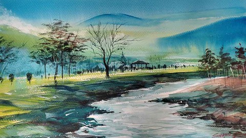 Easy 25 City Watercolor Details Tutorial for beginners