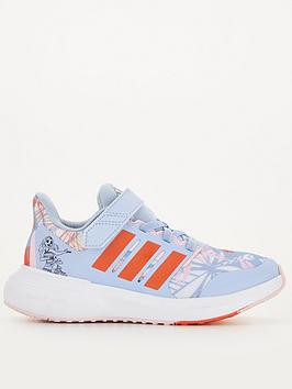 adidas Unisex Kids FortaRun 2.0 Moana Elastic Lace Trainers - Light Blue, Light Blue, Size 1