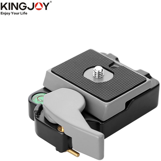 Aluminium Alloy Quick Release Mount Base With Quick Release Qr Plate Bubble Level 1/4 & 3/8 Inch Screw For Tripod Monopod Ballhead For Camera