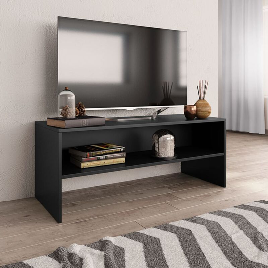 Tv Cabinet Black 100x40x40 cm Chipboard