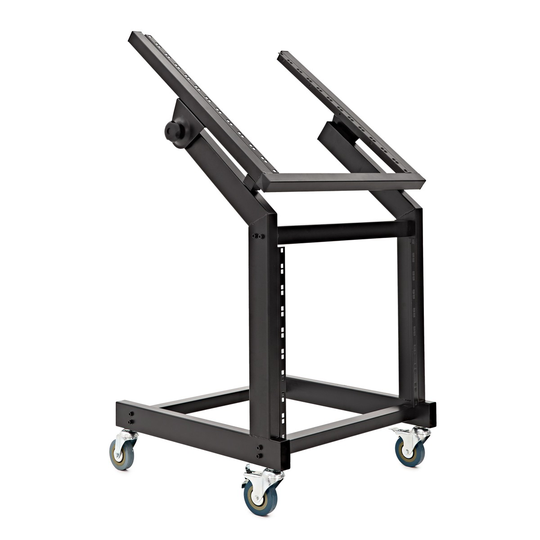 19" 12U + 9U Adjustable Studio Rack Trolley by Gear4music