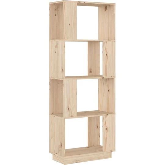Book Cabinet/Room Divider 51x25x132 cm Solid Wood Pine Vidaxl Brown