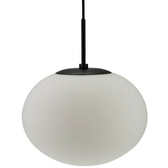 Dyberg Larsen Princess Globe Pendant Ceiling Light Opal, Black Suspension