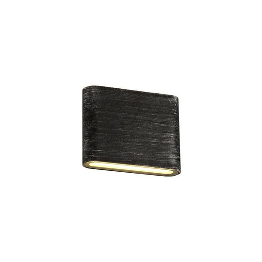 Luminosa Lighting - Up and Downward Lighting Wall Lamp, 2 x 3W led, 3000K, 350lm, IP54, Black, Silver