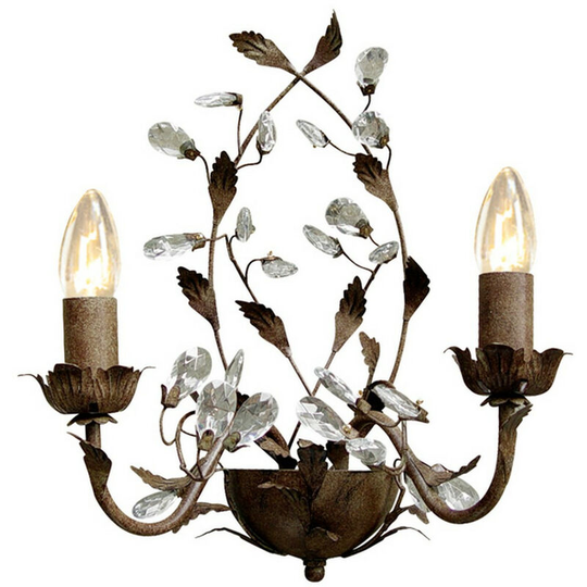 Linea Verdace Chelange 2 Light Candle Wall Light Rust
