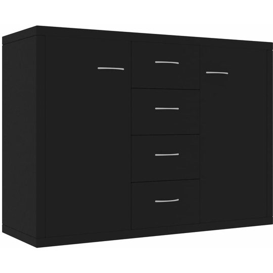 Sideboard Black 88x30x65 cm Engineered Wood Vidaxl Black