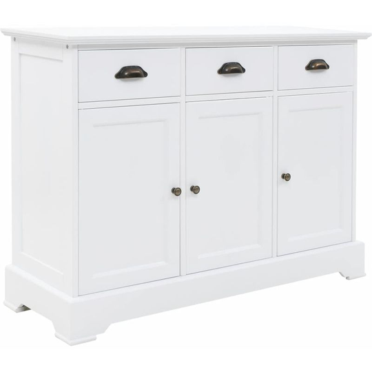 Sideboard with 3 Doors mdf and Pinewood 105x35x77.5 cm VD11703 - Hommoo