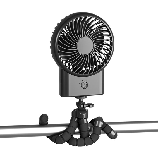 Muff - Tripod Clip-On Fans, Handheld Fans, Desktop Fans,Black