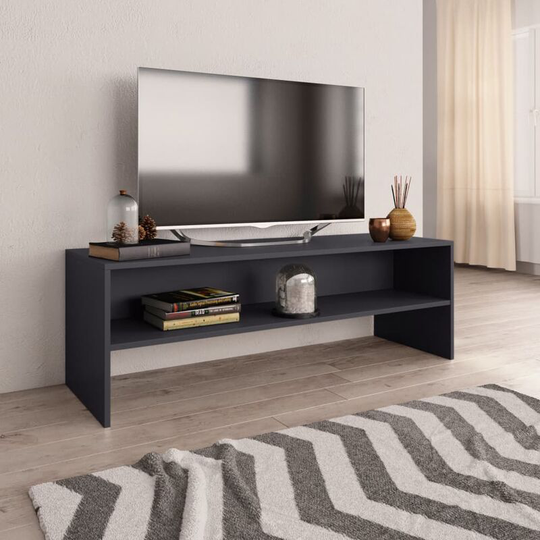 Tv Cabinet Grey 120x40x40 cm Chipboard - Grey