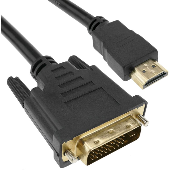 BeMatik - HDMI Cable HDMI type-A DVI-D male to male 1 m