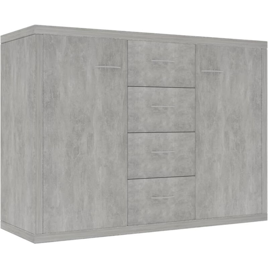 Sideboard Concrete Grey 88x30x65 cm Engineered Wood Vidaxl Grey
