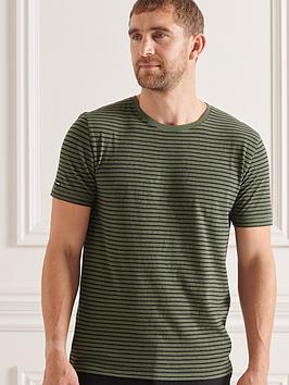 Superdry Studios Hemp Blend T-shirt - Green/Black, Green/Black, Size Xl, Men
