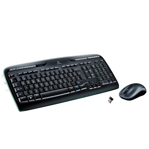 Logitech Wireless Combo MK330 keyboard Mouse included USB QWERTY Spanish Black Grey