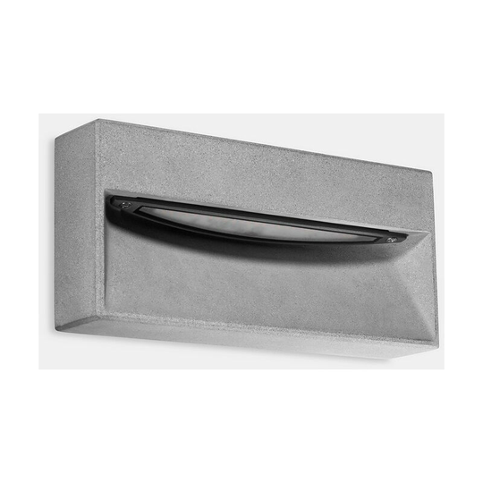 Leds C4 Arc Outdoor led Recessed Wall Light Cement, Urban Grey IP65 9W 3000K