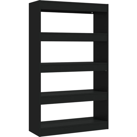Book Cabinet/Room Divider Black 80x30x135 cm Engineered Wood Vidaxl Black