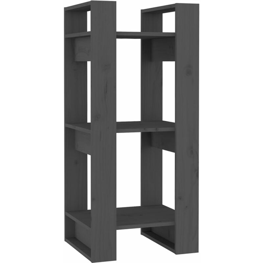 Book Cabinet/Room Divider Grey 41x35x91 cm Solid Wood Pine Vidaxl Grey