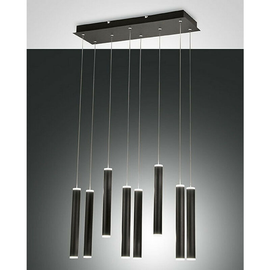 Fabas Luce Prado led Cluster Pendant Ceiling Light Black Glass