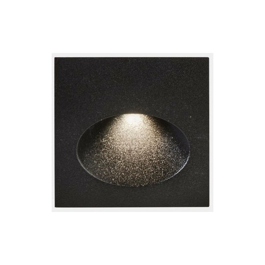 Leds C4 Bat Square Oval Outdoor led Recessed Wall Light Square Urban Grey IP65 2.2W 3000K