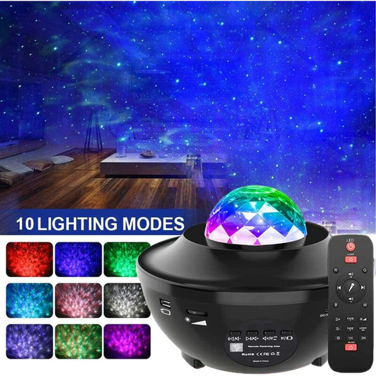 LED Starry Sky Projector Ocean Wave Projector with Remote Control / Bluetooth 5.0 / 360 ° Rotation / 3 Brightness Levels Best Gifts for Christmas