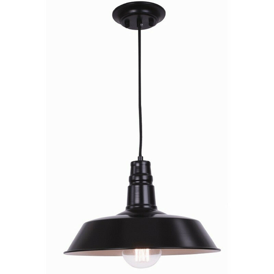 Larissa Agios Dome Ceiling Pendant 1 Light Steel Black