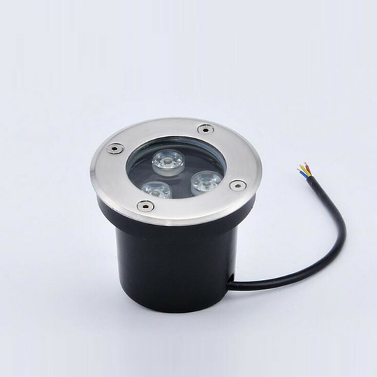Aougo - Goodia Outdoor Led Recessed Spotlight 1PACK 3W IP65 Led Recessed Spotlight Round Terrace 270 Lumen Outdoor Garden Lighting Lamp, for Garden