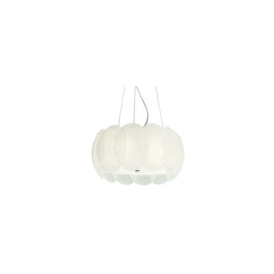Ideal Lux Ovalino - 5 Light Small Ceiling Pendant White, E27